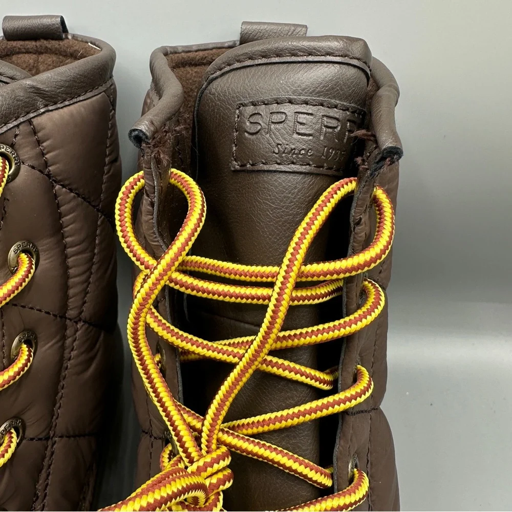 Sperry Saltwater Nylon Rain Snow Duck Boots Mens size 10.5 Brown